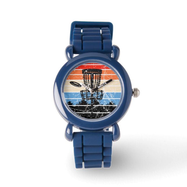 Reloj De Pulsera Frisbee Golf Disk Retro (Anverso)