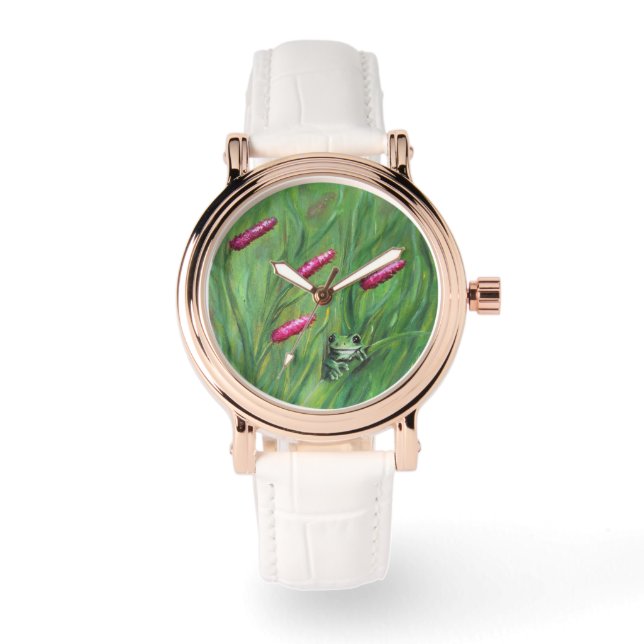 Reloj De Pulsera Froggy del humor mágico de la rana (Anverso)