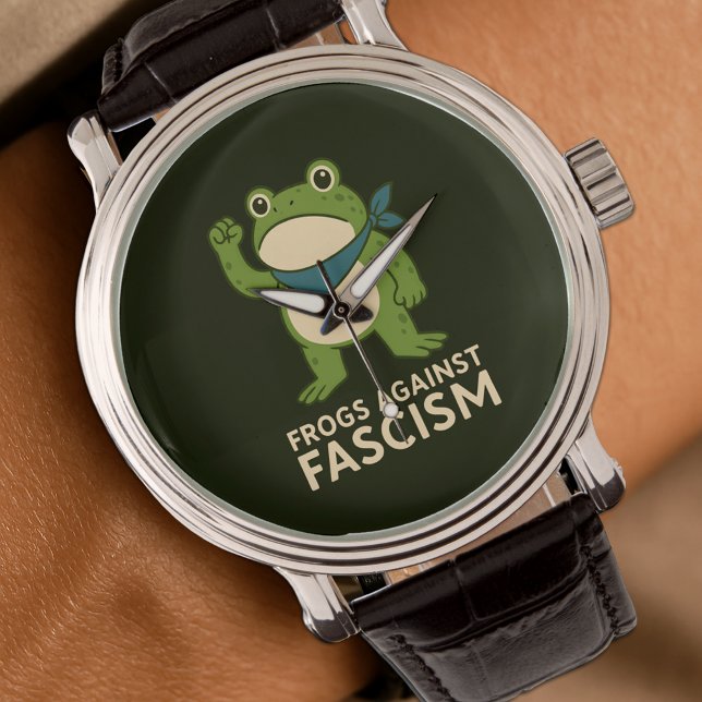Reloj De Pulsera Frogs Against Fascism Portland Frog Protest (Subido por el creador)