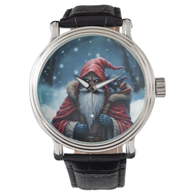 Reloj De Pulsera Frostbite Santa & His Mischief Elf. (Anverso)