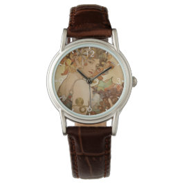 Reloj De Pulsera Fruta (Art Nouveau) (retrato femenino) (frutas)