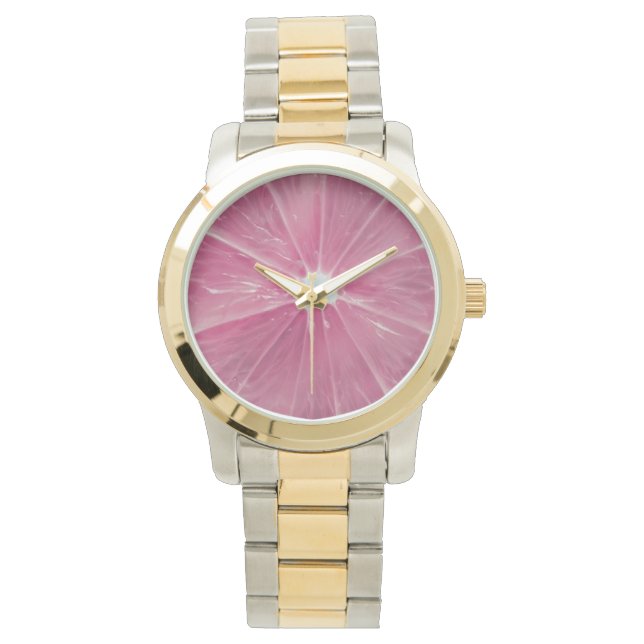 Reloj De Pulsera Fruta cítrica rosa (Anverso)