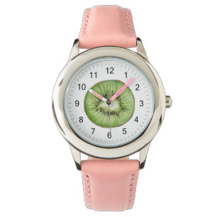 Reloj De Pulsera Fruta de kiwi acuarela de verano trendy