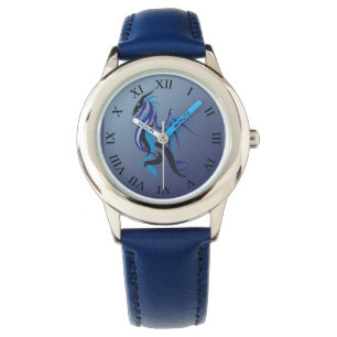 Reloj De Pulsera Fuego de dragón azul