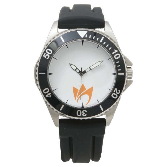 Reloj De Pulsera Fuego Llamarada (llamas naranjas) (Anverso)