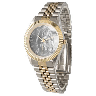 Reloj De Pulsera **"Fuerza eterna: hipopótamo negro y blanco grave