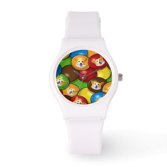 Reloj De Pulsera Fun Corgi Candy (Anverso)
