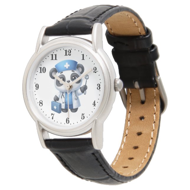 Reloj De Pulsera Fun panda bear enfermera (Angular)