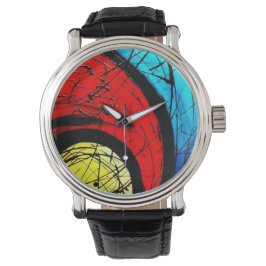 Reloj De Pulsera Funky Abstract Circles Art