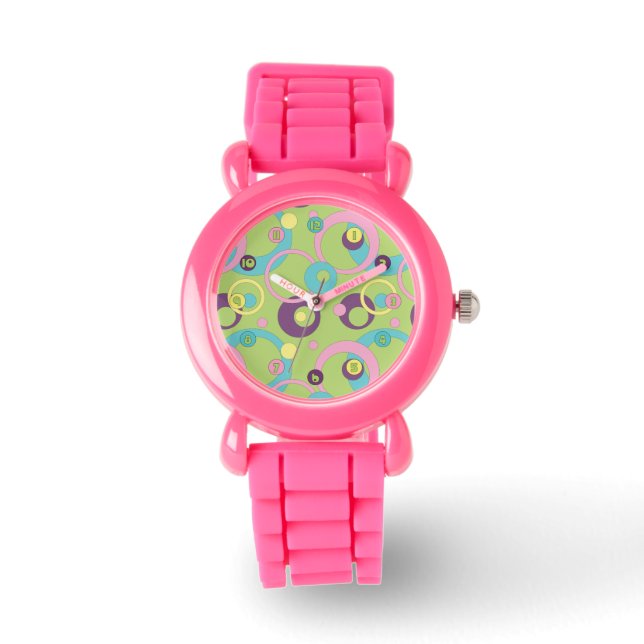 Reloj De Pulsera Funky Green Circles Watch (Anverso)