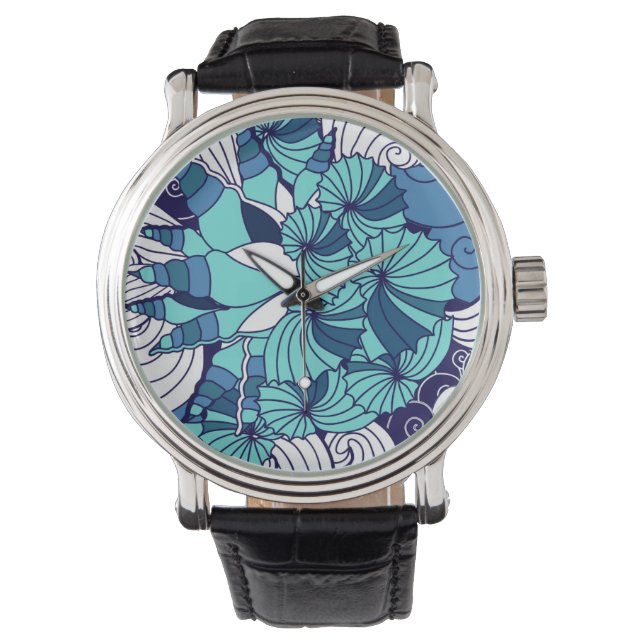 Reloj De Pulsera Funky Seashell Pattern (Anverso)
