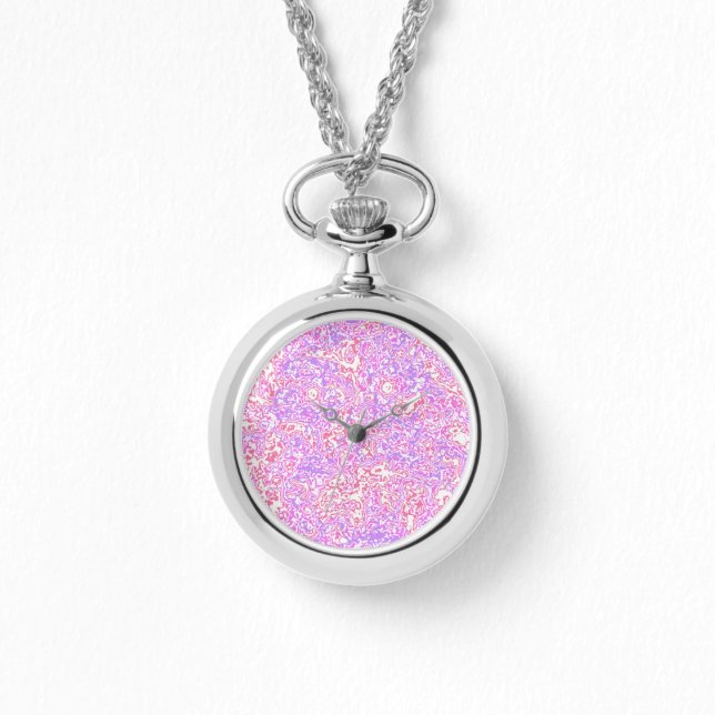 Reloj De Pulsera Funky Swirly Boho Hippie colorido Abstract Marble (Anverso)