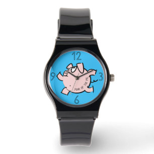Reloj De Pulsera Funny 6 Personalizado Ilustracion Año Cerdo Cumple