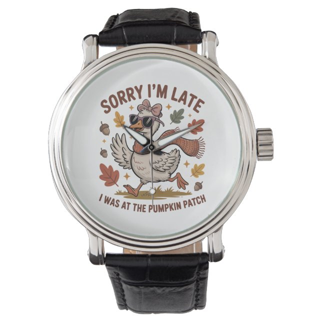Reloj De Pulsera Funny Autumn Goose (Anverso)