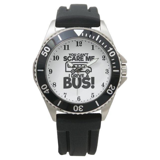 Reloj De Pulsera Funny bus driver scare word art  (Anverso)