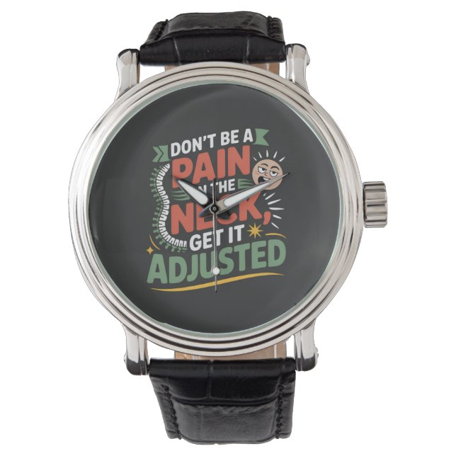 Reloj De Pulsera Funny Chiropractic Spine Care Quote (Anverso)