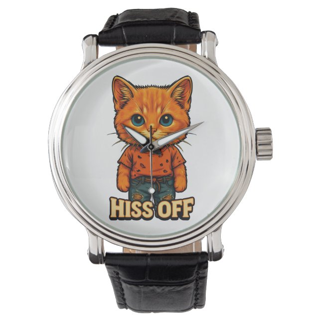 Reloj De Pulsera Funny Cool  Cat Quote Tee (Anverso)