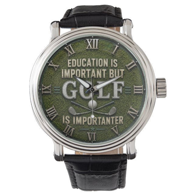 Reloj De Pulsera Funny Golf Decor Golfer Gift Rustic (Anverso)