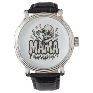 Reloj De Pulsera Funny Halloween Mama Guay Skull
