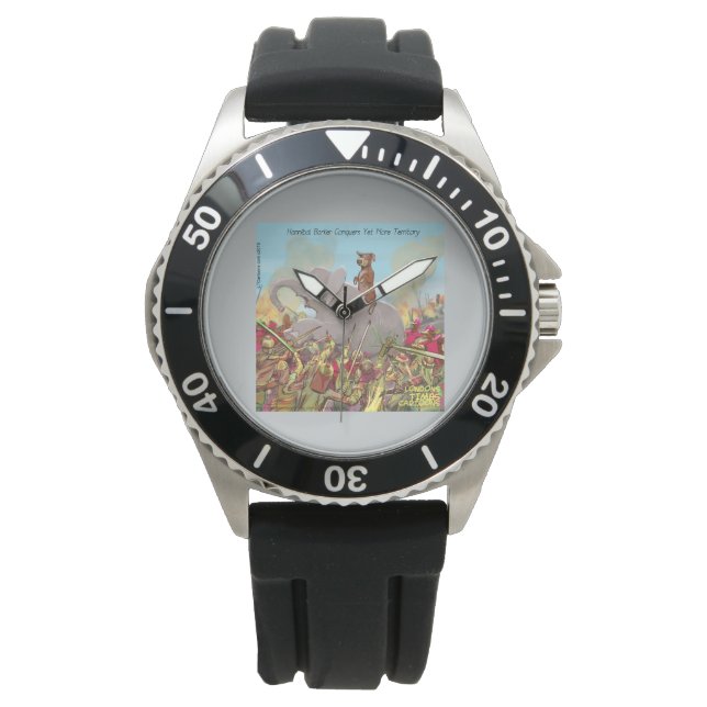 Reloj De Pulsera Funny Hannibal Barca Y Elephant Mens RubberWatch (Anverso)