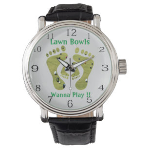 Reloj De Pulsera Funny Lawn Bowls quiere jugar al diseño,