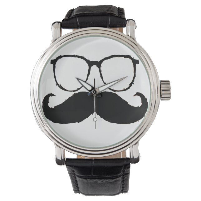 Reloj De Pulsera Funny Mustache 4 (Anverso)