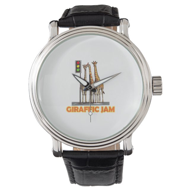 Reloj De Pulsera Funny Pun Giraffe Jam (Anverso)