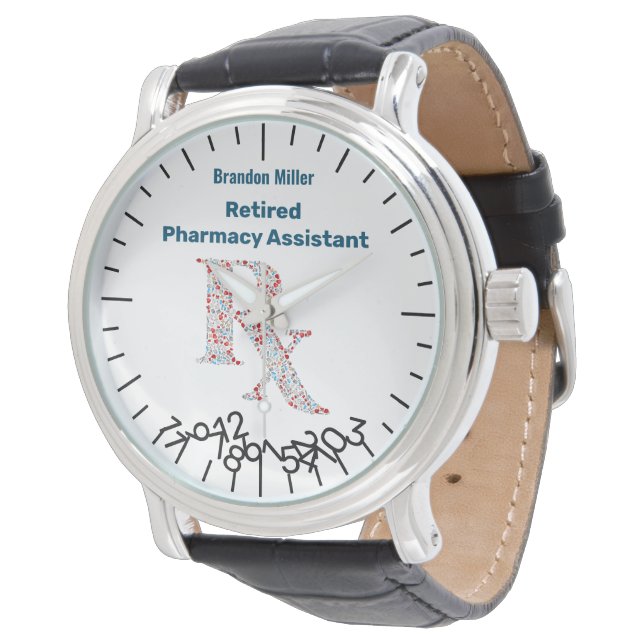 Reloj De Pulsera Funny Retirado Auxiliar de Farmacia Números de Jum (Angular)