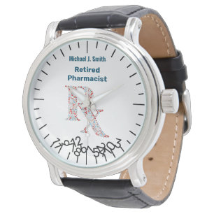 Reloj De Pulsera Funny Retirado Nombre Farmacéutico Número de solap