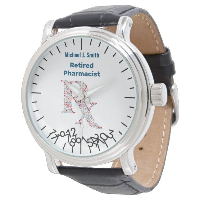 Reloj De Pulsera Funny Retirado Nombre Farmacéutico Número de solap (Angular)