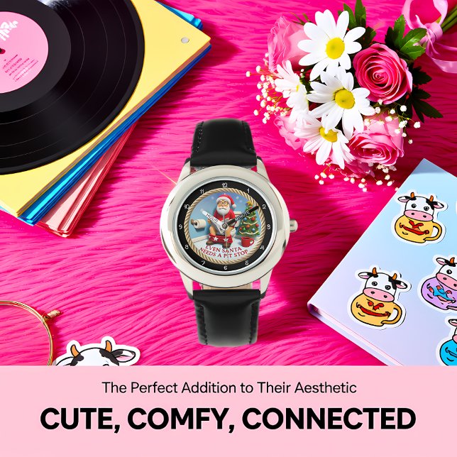 Reloj De Pulsera Funny Santa Pit Stop Toilet  (Subido por el creador)