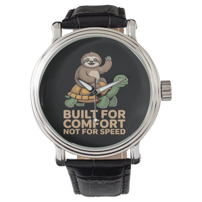 Reloj De Pulsera Funny Sloth Riding Turtle (Anverso)