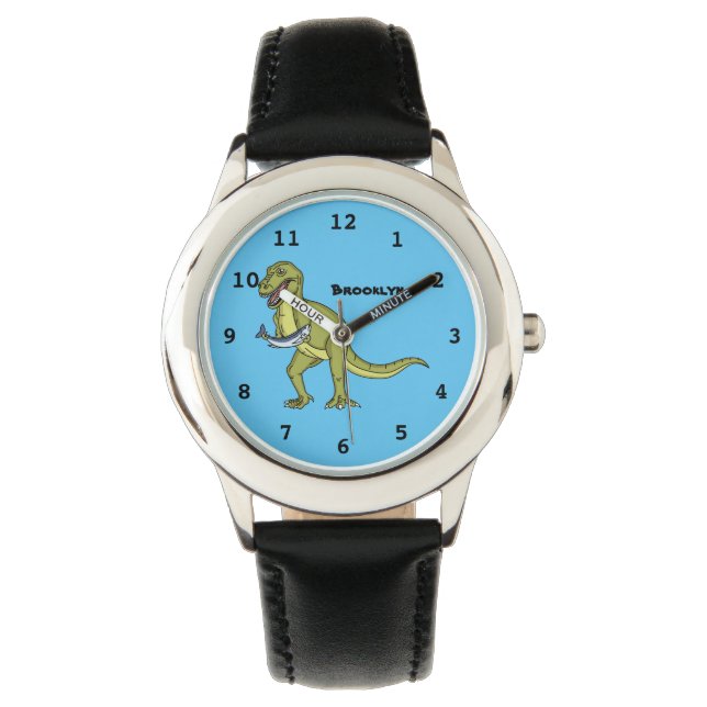 Reloj De Pulsera Funny T rex dinosaur ilustracion (Anverso)