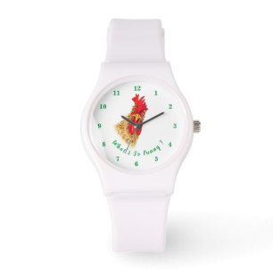 Reloj De Pulsera Funny Watch with Surprised Rooster - Playful