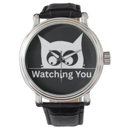 Reloj De Pulsera Funny Watching You Cat Cute Minimal