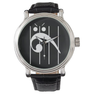 Reloj De Pulsera Furioso Bass Clef Watch BLACK, friggin BLACK!