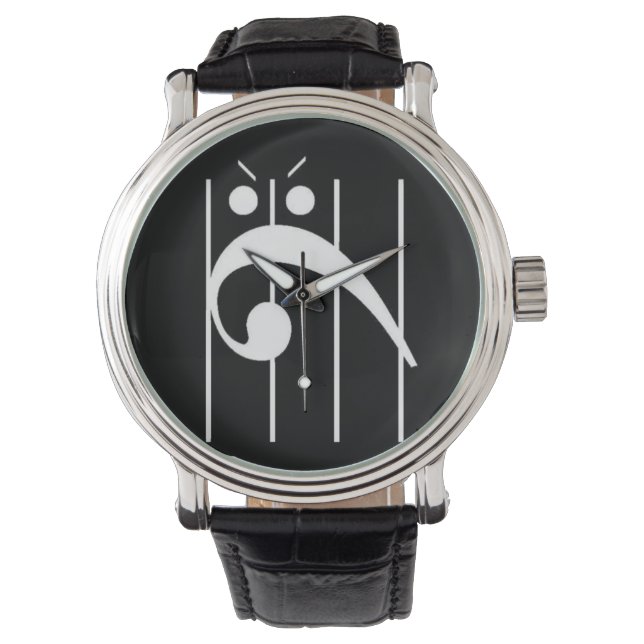 Reloj De Pulsera Furioso Bass Clef Watch BLACK, friggin BLACK! (Anverso)