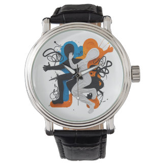 Reloj De Pulsera Fusión Rítmica: Danza de Sombras y Colores