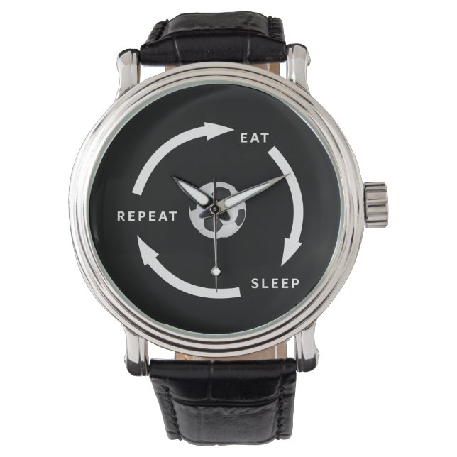 Reloj De Pulsera Fútbol de fútbol se come el sueño repiten el discu (Anverso)