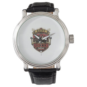 Reloj De Pulsera Fútbol Egipto 2026 Fútbol Negrita Tipografía País 