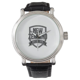 Reloj De Pulsera Fútbol Nueva Zelanda 2026 Fútbol Negrita Tipografí