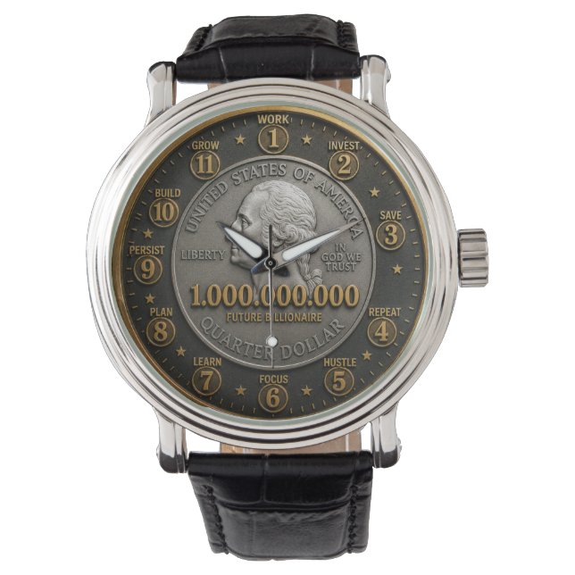 Reloj De Pulsera Future Billionaire Mindset Millionaire  (Anverso)