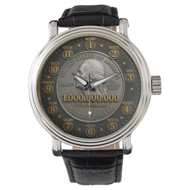 Reloj De Pulsera Future Billionaire Mindset Millionaire  (Anverso)