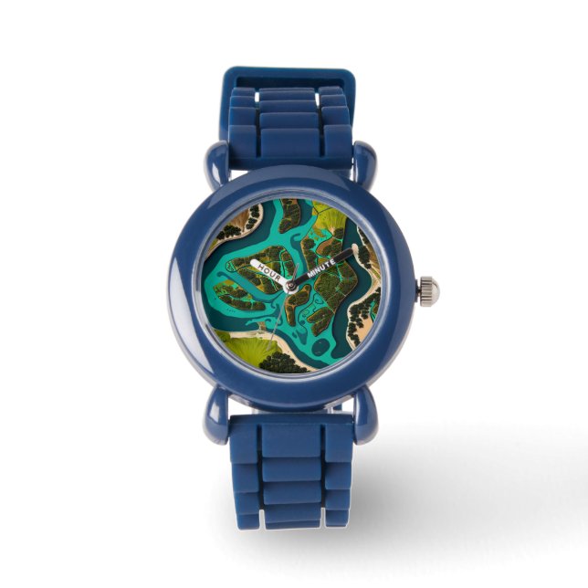 Reloj De Pulsera Futuristic Marshlands (Anverso)