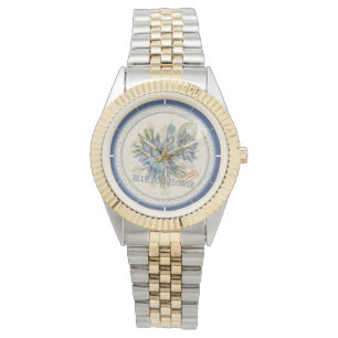 Reloj De Pulsera G Creación Oficina Flor azul