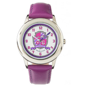 Reloj De Pulsera Gabrielle chicas nombre la letra G unicorn rosa