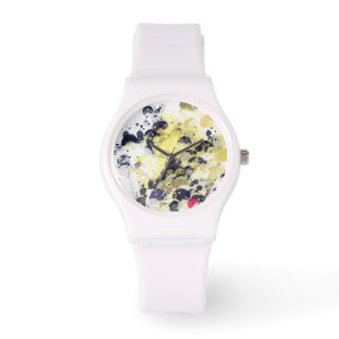 Reloj De Pulsera GaGa White Splashed Wristwatch