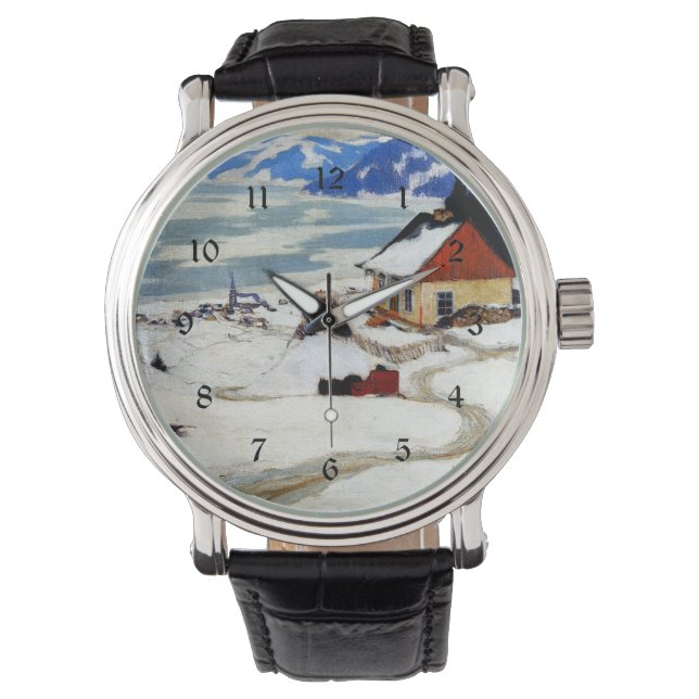 Reloj De Pulsera Gagnon - El Sleigh Rojo (Anverso)