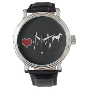 Reloj De Pulsera Galgo Espanol Dog Greyhound Heartbeat