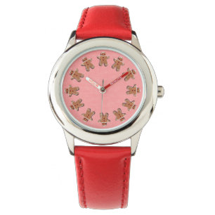 Reloj De Pulsera Galletas del pan de jengibre rojas
